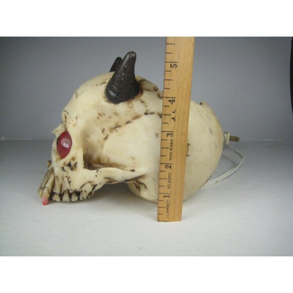 ACK Trading Horned Skull Light Up Halloween Decor Vintage 1997 - Picture 3 of 16